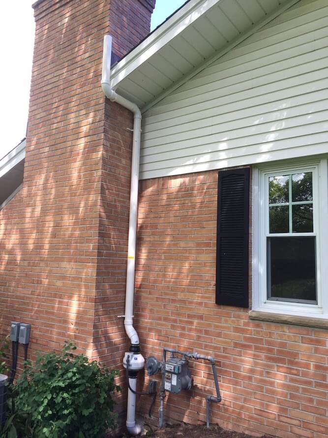 Brookfield Radon - Radon Mitigation System Outside Install #24