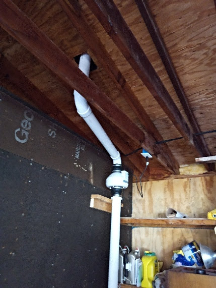 brookfield radon testing mitigation sealed submersible sump pump crock garage install 
